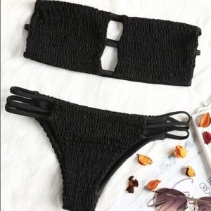 ZAFUL black bandeau bikini